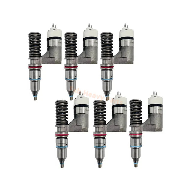 6 PCS Fuel Injector 212-3463 2123463 Fits for Caterpillar CAT Engine 3196 3176C C-10 C-12 Excavator 365B 365B L 345B II 345B II MH, Remanufactured