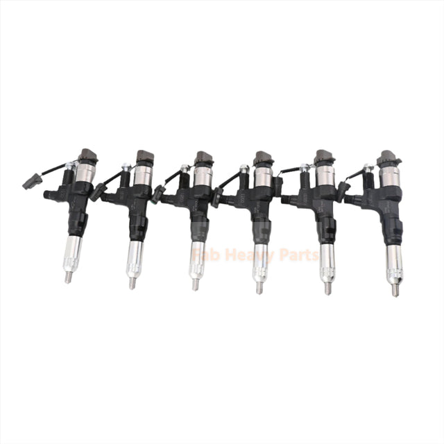 6 PCS Brandstofinjector 23670-E0030 Past voor Hino Motor J08E Truck 500 Serie