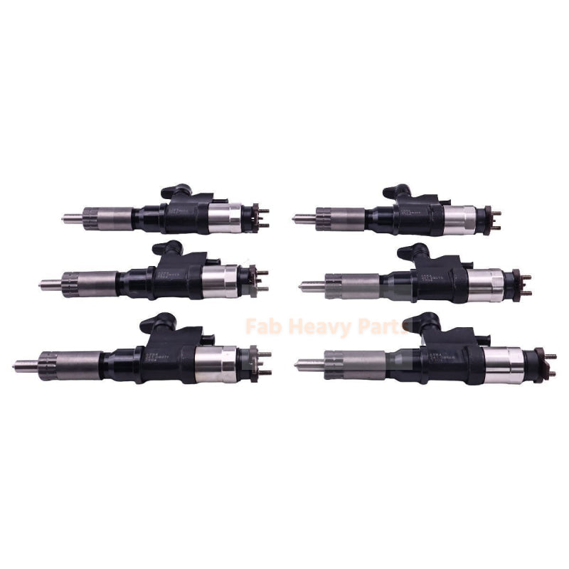 6 uds inyectores de combustible 095000-6384 se adapta a Isuzu 7.8L 6HK1 inyector Common Rail 6384