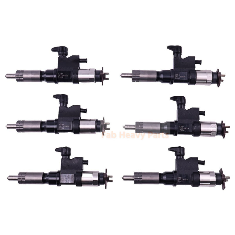 6 uds inyectores de combustible 095000-6384 se adapta a Isuzu 7.8L 6HK1 inyector Common Rail 6384