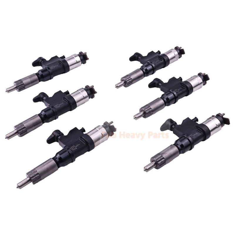 6 uds inyectores de combustible 095000-6384 se adapta a Isuzu 7.8L 6HK1 inyector Common Rail 6384