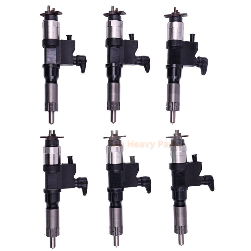 6 uds inyectores de combustible 095000-6384 se adapta a Isuzu 7.8L 6HK1 inyector Common Rail 6384