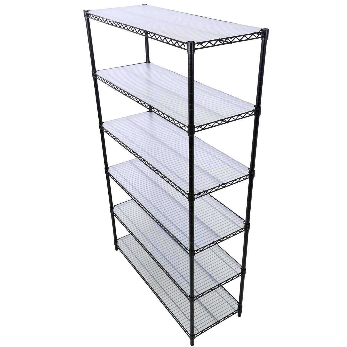 6 Tier 6000lbs Capacity NSF Metal Shelf Wire Shelving Unit Heavy Duty Adjustable Storage Rack with Wheels & Shelf Liners for Commercial Grade Utility Steel Storage Rack Black 84"H x 48"L x 20"D