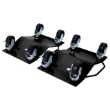 Set of 4 Heavy Duty 4 Tire Wheel Dolly Car Stakes 6000lbs Capacity--Black