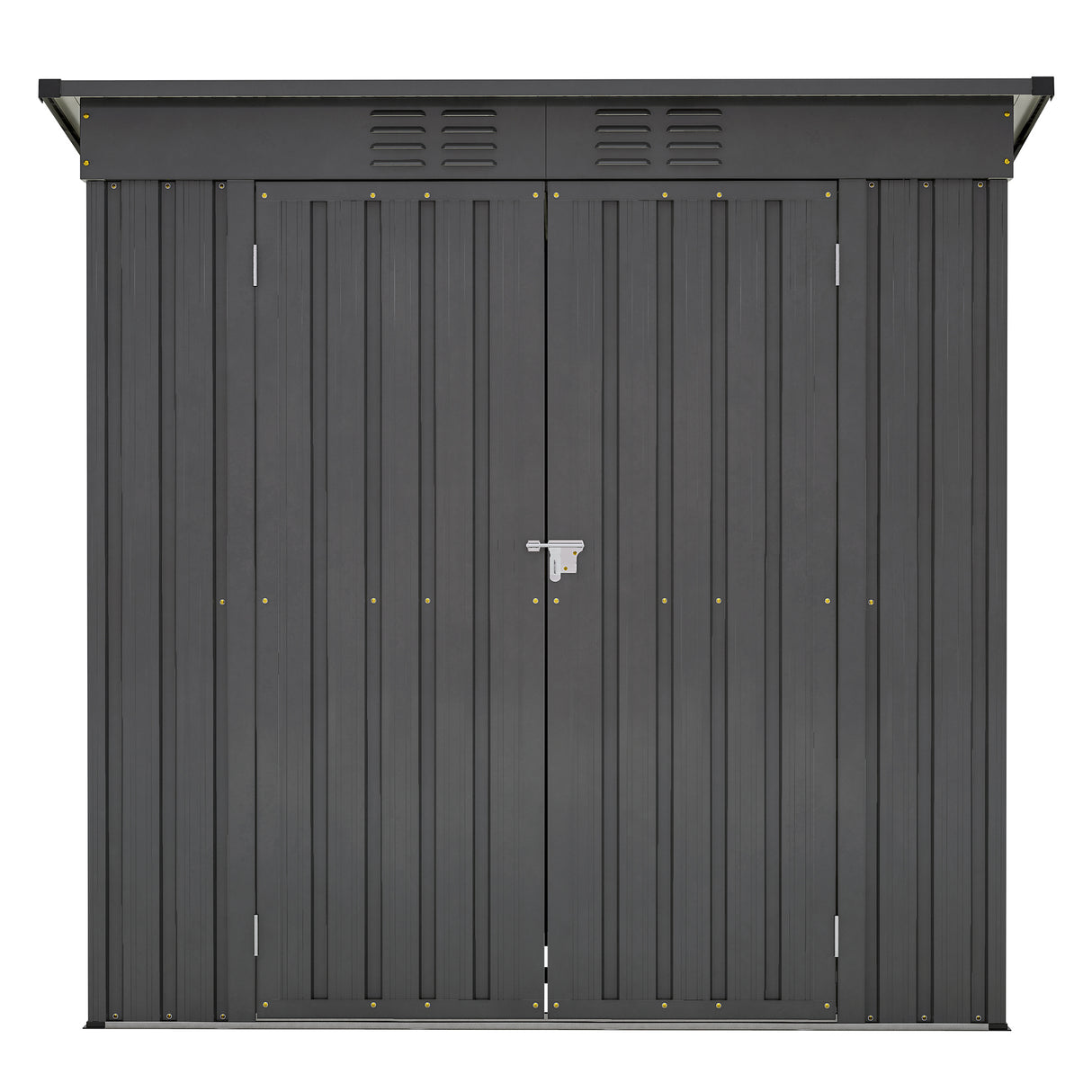 6 x 4 ft Outdoor Storage Shed Lahat ng Weather Tool para sa Hardin sa Backyard Lawn Black