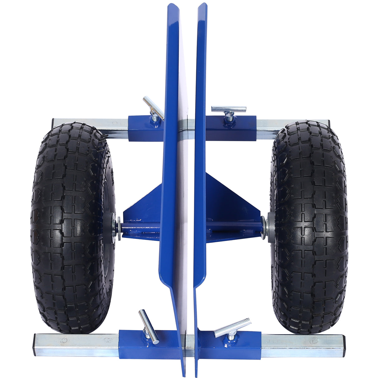 600lb Panel Dolly 10in Pneumatic Wheels Blue