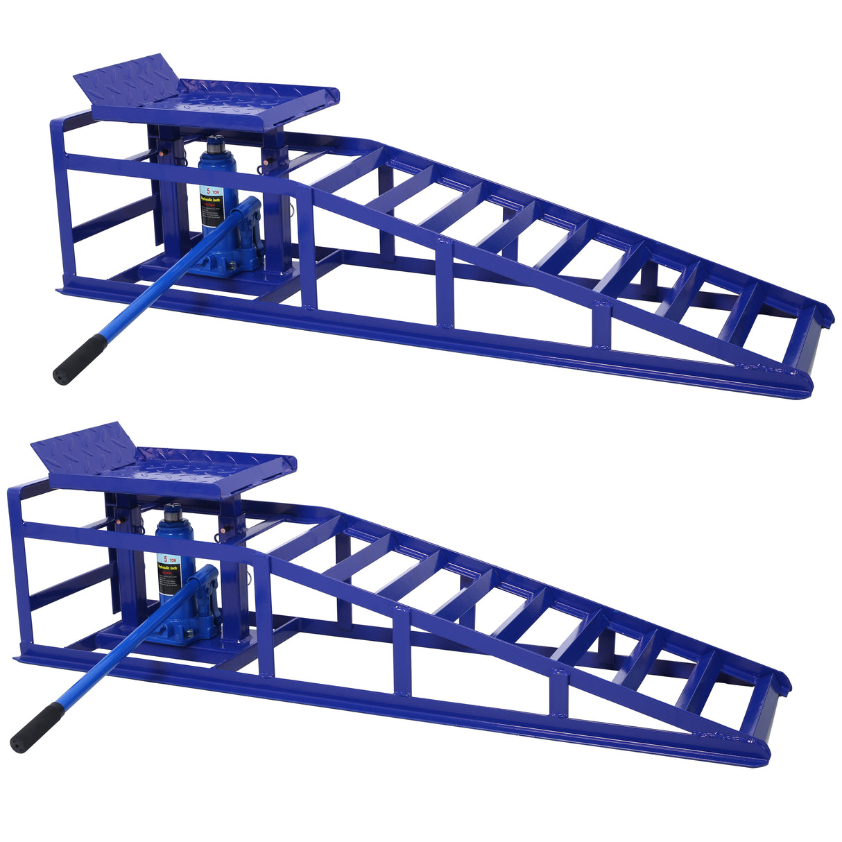 Ang Serbisyo ng Truck ng Sasakyan ng Sasakyan ay Nagpapa-angat ng Garage Hydraulic Black 5 Ton Automotive Repair Frame (2 Pack) Blue