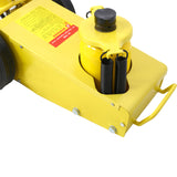 22 Ton Hydraulic Floor Jack Air-Operated Axle Bottle with 4 Extension Saddle Set Built-in Wheels Yellow