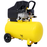 4.5HP Portable 13 Gallons Oil-Lubricated Air Compressor Tank Ultra Quiet Horizontal Adjustable Pressure with Built-in Wheel Yellow