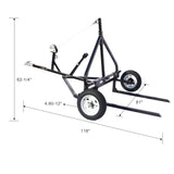 Capacidad redonda universal del remolque 1500lbs del heno del camión ajustable del motor ATV UTV de la bala