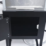 Popcorn Machine with Cart 8oz Popper with Stainless-Steel Kettle Heated Warming Deck and Old Maids Drawer Black