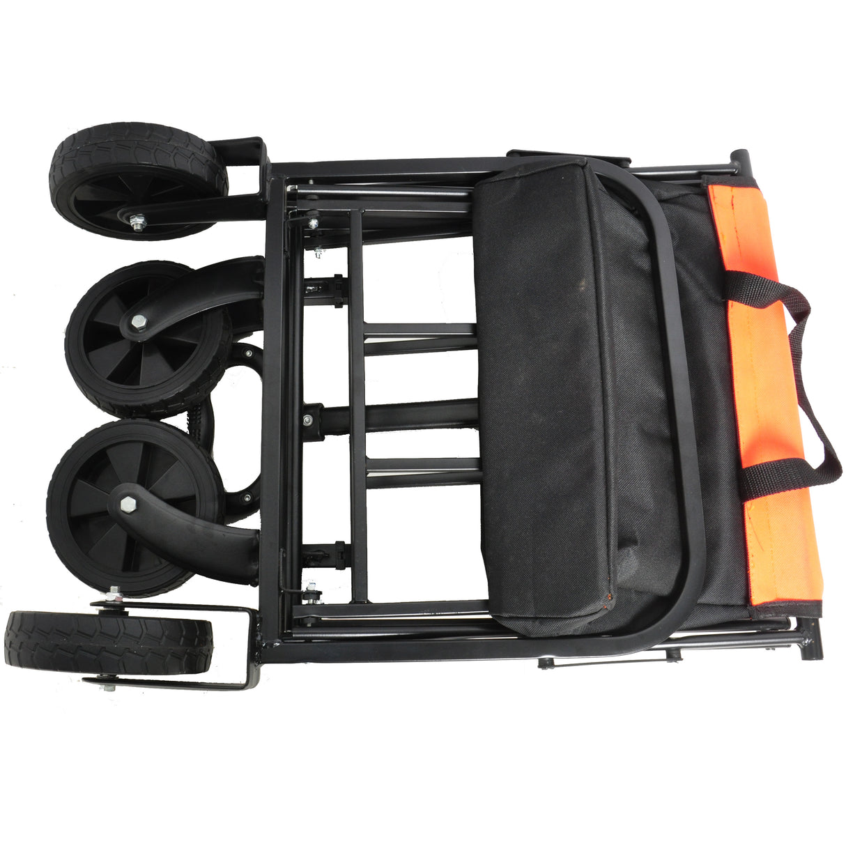 Mini carro plegable para compras de jardín, carrito de playa, negro y amarillo