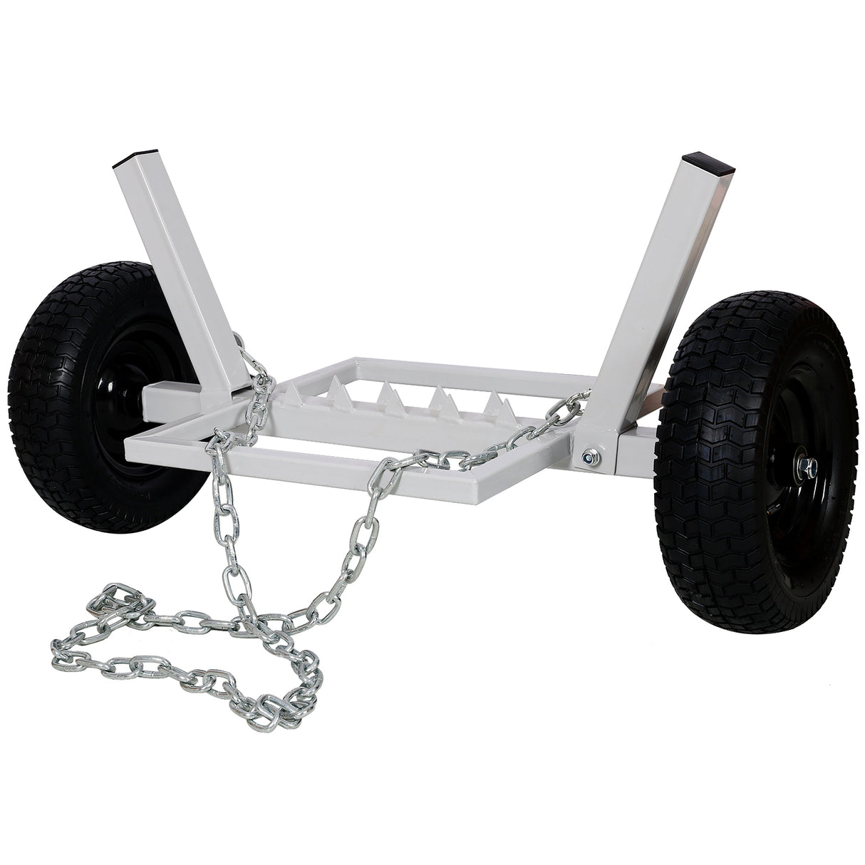 Heavy-Duty Log Dolly Holder White 1100 LBS Capacity