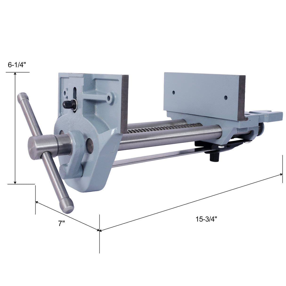 55-inch houten werkbank voor garage, werkplaats en thuis met snelle werking houtbewerkingsbankschroef 7 inch kaakbreedte gemaakt van zwaar gietijzer