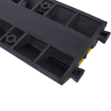 3 Packs Cable Protector Ramp 2 Channels Speed Bump Hump Rubber Modular Rated 11000 LBS Load Capacity