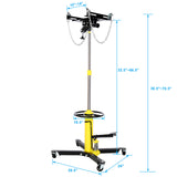 Martinetti per trasmissione da 1660 libbre Trasmissione idraulica a doppia molla a sollevamento rapido a 2 stadi con 360° per sollevatore per auto da 0,75 tonnellate Giallo