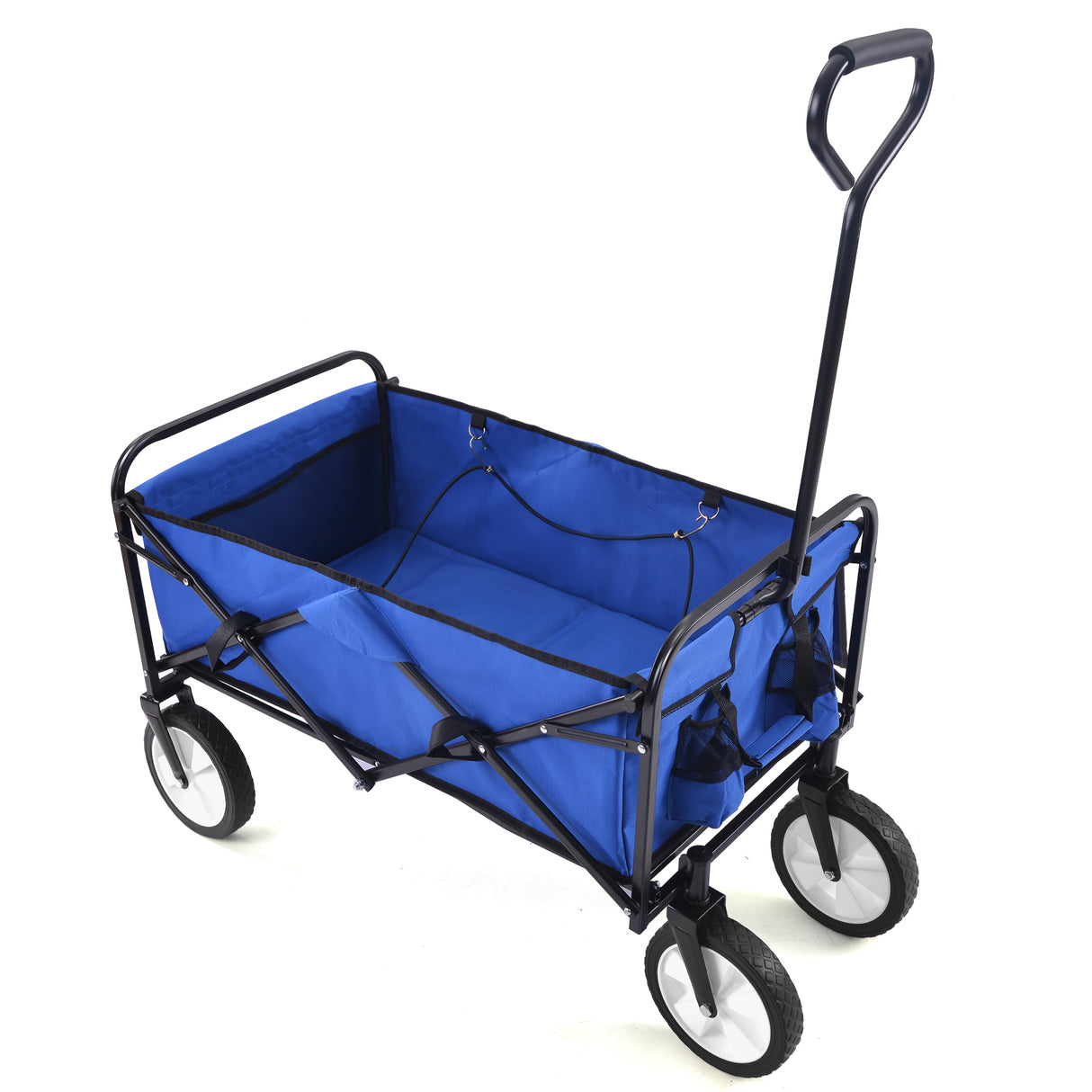 Vouwwagen Tuinwinkel Strandwagen Zwart Blauw