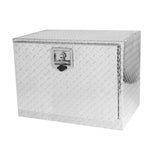 Caja de herramientas chapada en rayas de aluminio de 24 pulgadas, caja para camioneta, camioneta, remolque, organizador de almacenamiento cuadrado impermeable con cerradura y llaves de 24 pulgadas (24,2 x 17,1 x 17,9 pulgadas)