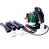 Osaka Pro 52CC 2-Cycle Gas Backpack Leaf Blower na may Extension Tube Green