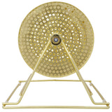 Raffle Ticket Spinner 12 x 8 Inch Drum Lottery Spinning Drawing Brass Plated Roll Box with Wooden Turning Handle Holds 2500 Tickets or 100 Ping Pong Balls for Events