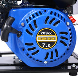 Semi Trash Water Pump 3 inch 209cc 7HP 4 Stroke OHV Engine Gas Powered 50 ft Discharge Hose 12 ft Suction Hose with Complete Fittings EPA Compliant