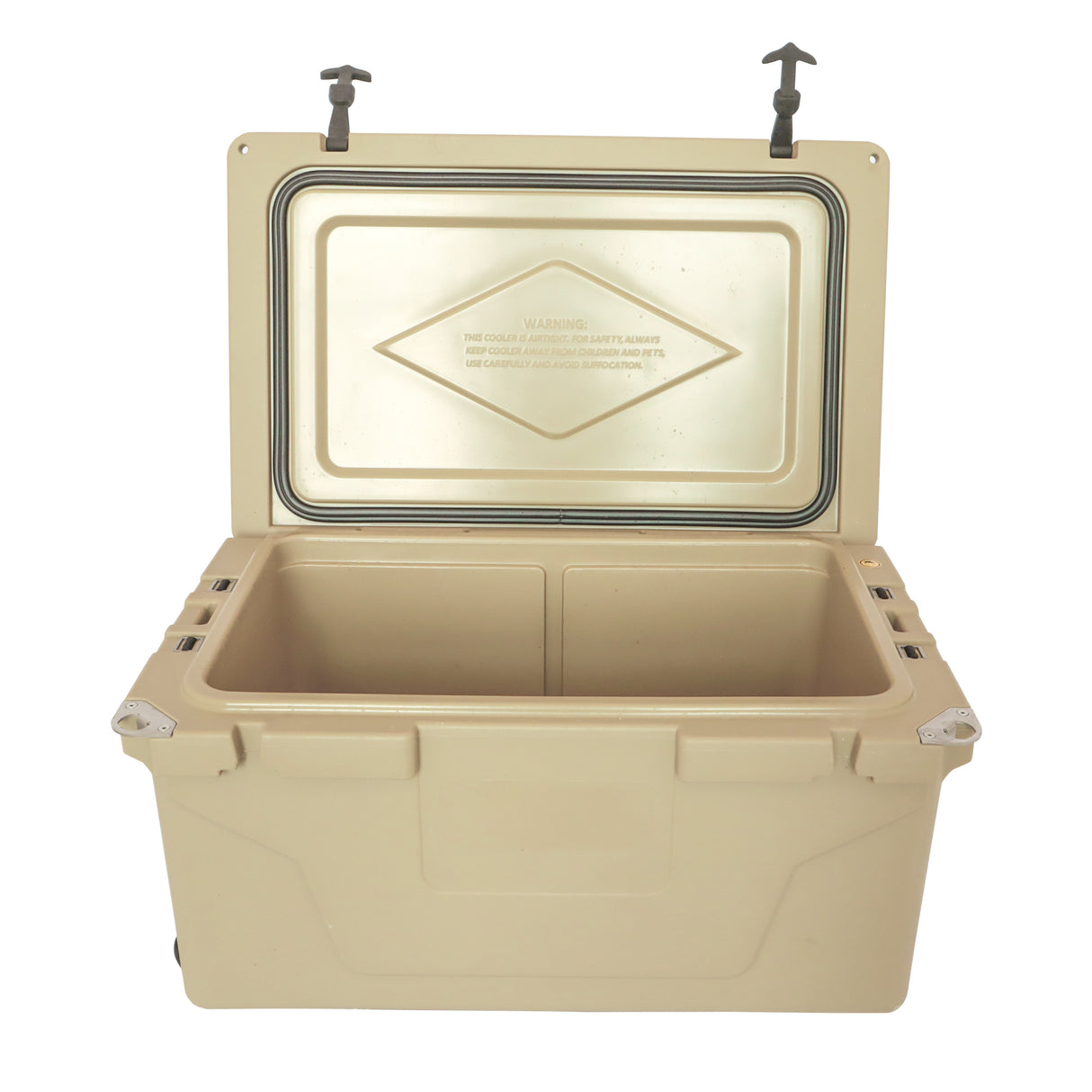 Ice Cooler Box 65QT Camping Ice Chest Beer Box Panlabas na Pangingisda Khaki