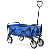 Vouwwagen Tuinwinkel Strandwagen Zwart Blauw