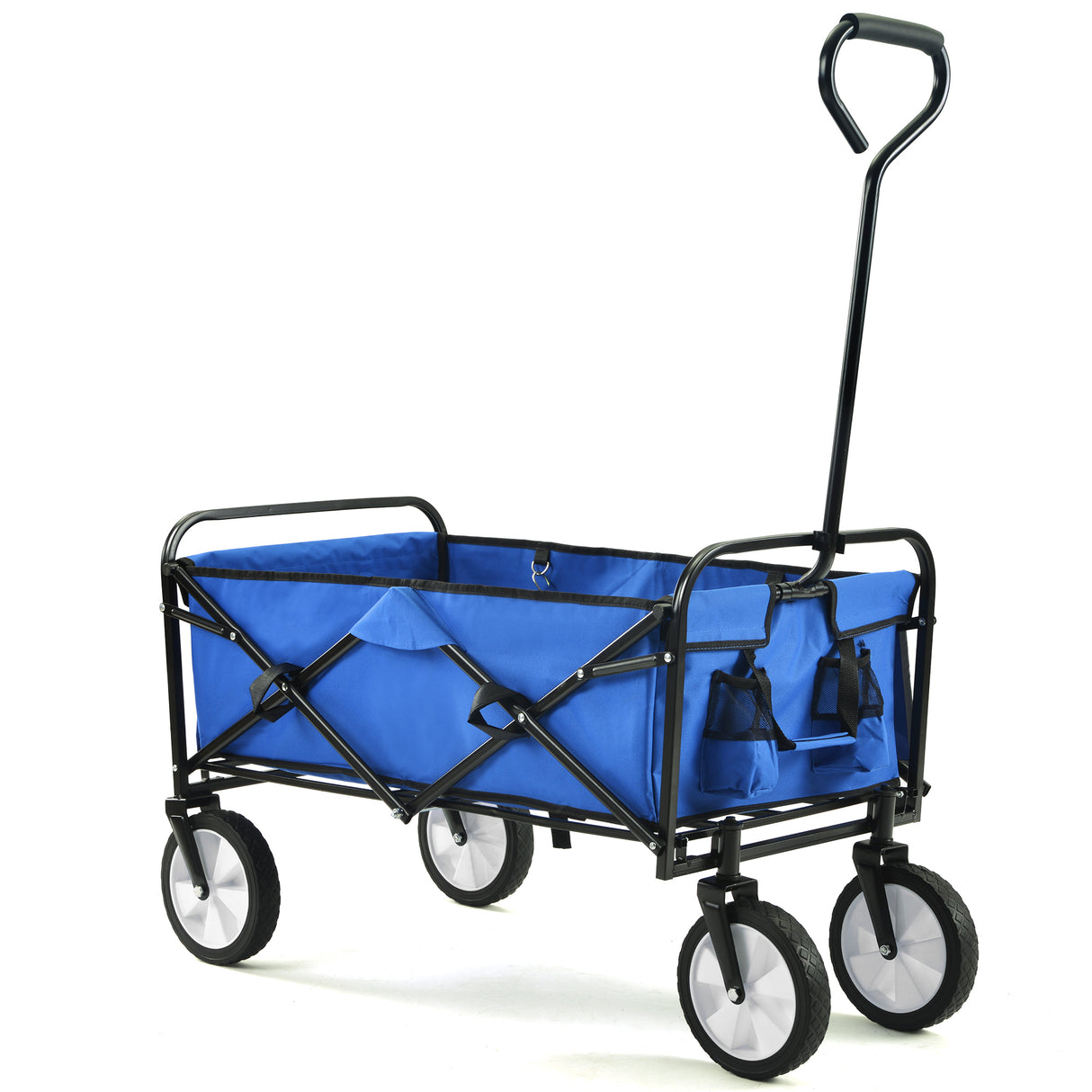 Vouwwagen Tuinwinkel Strandwagen Zwart Blauw