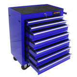 7 Drawers Multifunctional Tool Cart with Wheels Blue