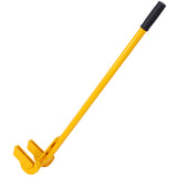 Pallet Buster Tool with 43in Long Handle Deck Wrecker Pry Bar Board Removal--Yellow