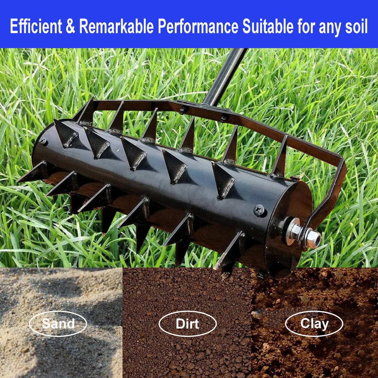 Lawn Aerators Gardens Yards Loose Soil in Farmland Gardening Upgraded Heavy Duty Soil Penetrator Spikes for Grass Patio Yard