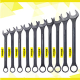 10 PCS Metric Jumbo Combination Wrench Set Extra Large Black-Oxide 34 36 38 41 42 44 45 46 48 50mm with Pouch