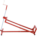 Elevador de cortacésped fácil para tractores de montar Elevador de capacidad de 800 libras Ayuda de limpieza para montar Tractor de césped universal + Inclinación ajustable de 45° Rojo