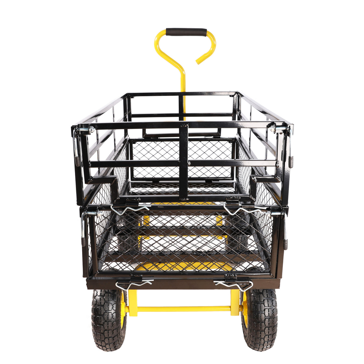 Wagon Cart Garden Trucks Transport Firewood Yellow Black