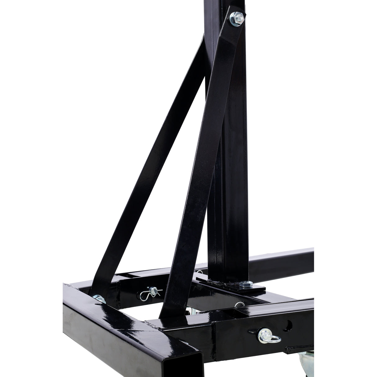 Folding Engine Stand 2000 LBS Capacity Motor Hoist 360 Degree Adjustable Mounting Head Dolly Mover Auto Repair Rebuild Jack--Black