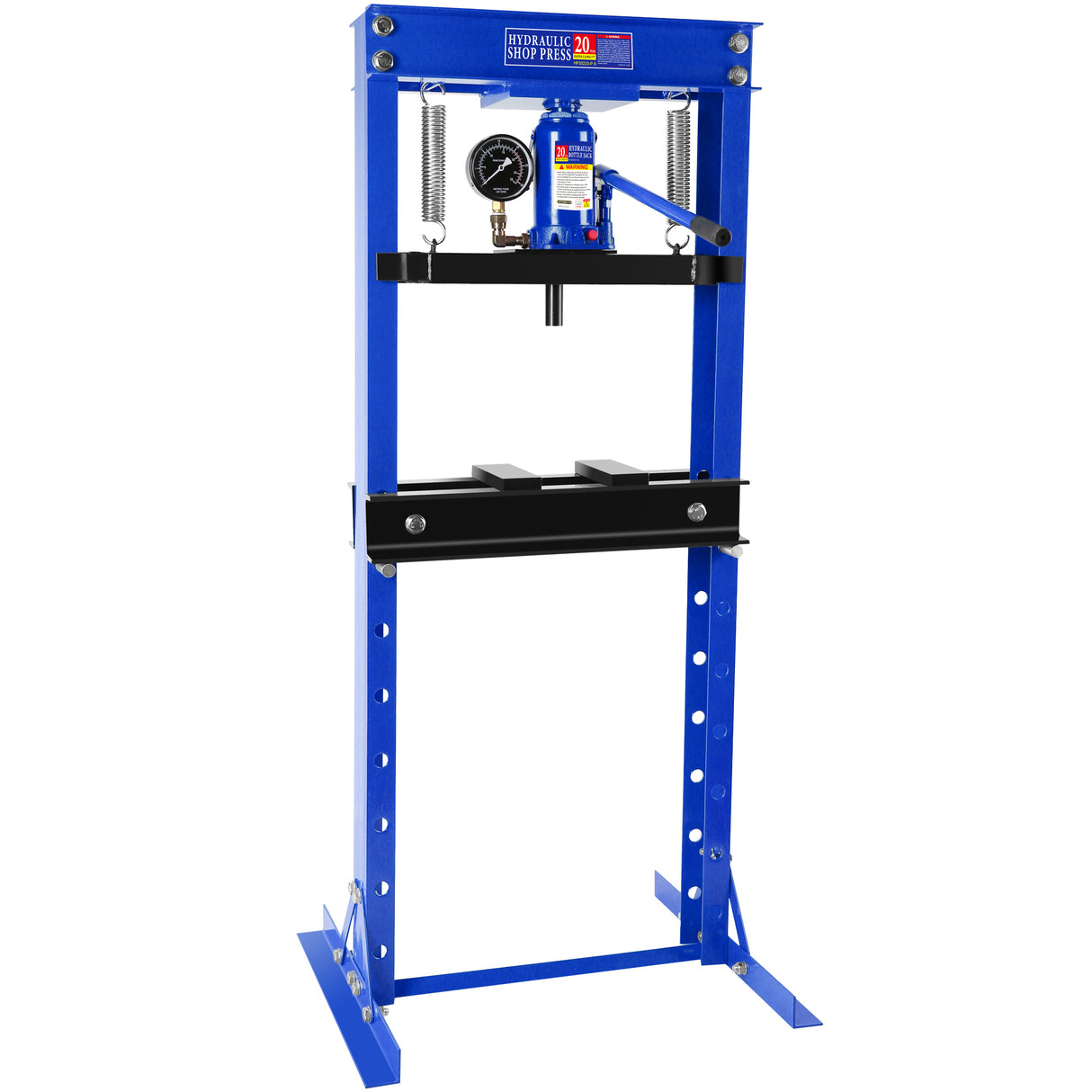 20 Ton Hydraulic Shop Press H-Frame Garage Floor Adjustable with Plate Working Table Taas