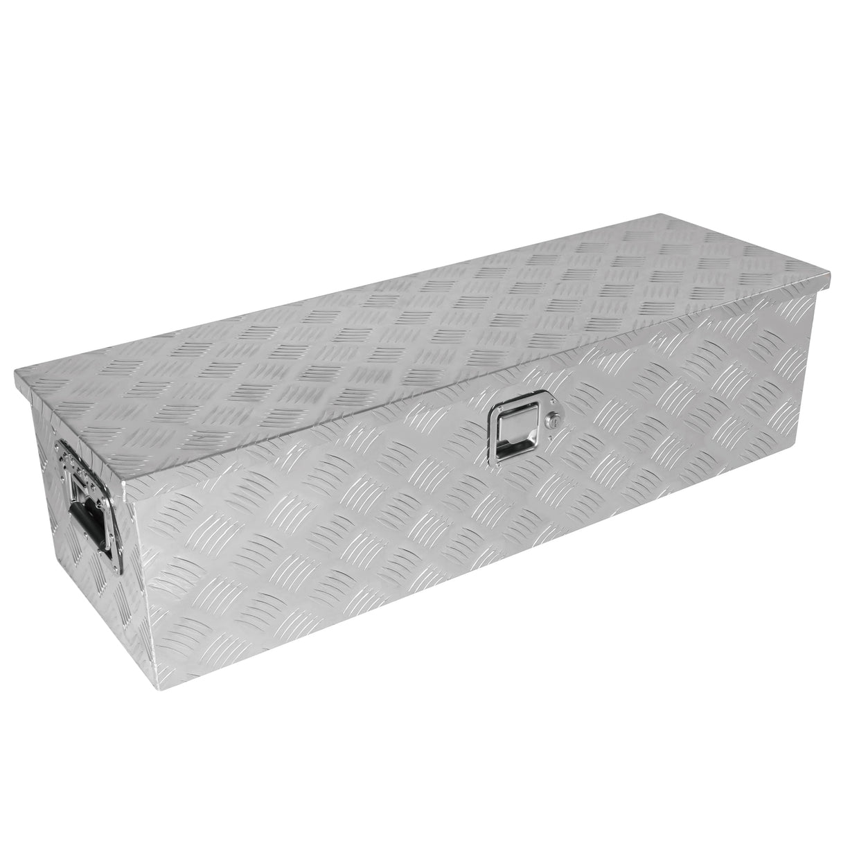 39 Inch Aluminum Truck Storage Long Tool Box Gas Strut Truck Bed with Side Handle Lock and 2 Keys for Truck Trailer Pickup (38.8"×12.8"×10.4")