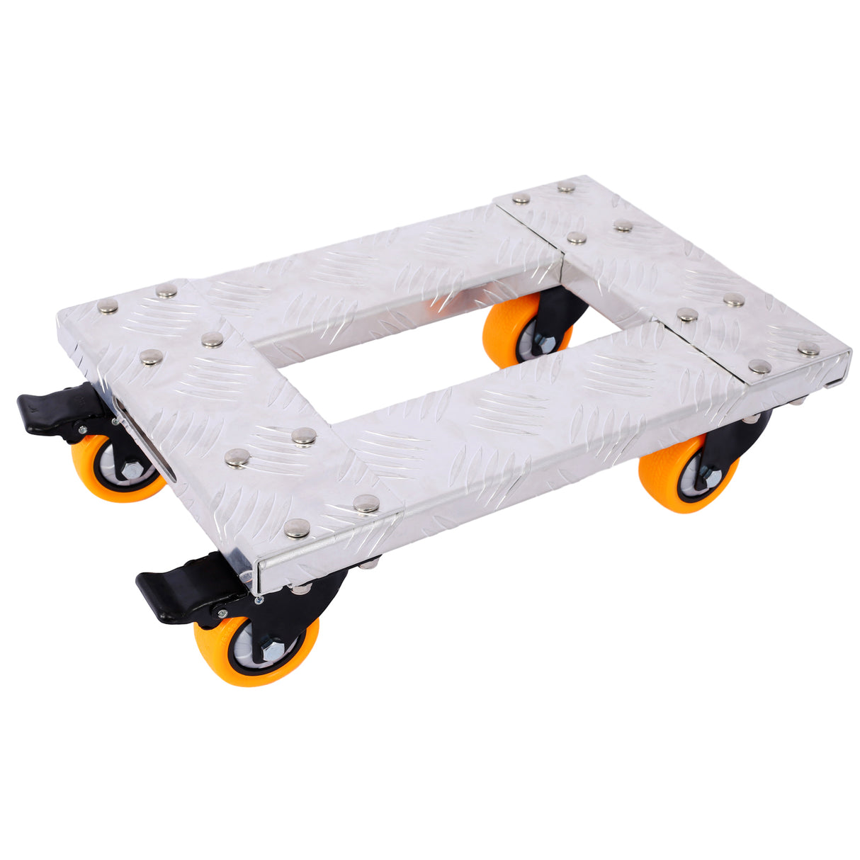 Movers Dolly Hochleistungs-Möbelwagen, 18'' x 12'' Aluminiumrahmen mit 3'' professionellen TPU-Rollen mit Bremsoption