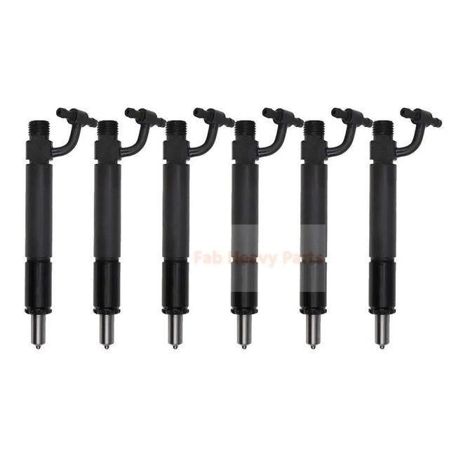 6Piece Fuel Injector With Cap 749039C91 682654C91 Fits for Case IH Engine D-466 DT-466 DT-466B DTI-466 DTI-466B DTI-466C