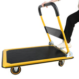 Platform Hand Truck Large Size Foldable Dolly Cart for Moving Easy Storage and 360 Degree Swivel Wheels 660lbs Weight Capacity