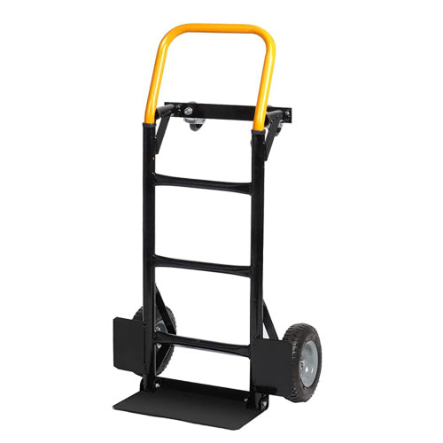 Hand Truck Dual Purpose 2 Wheel Dolly Cart and 4 Wheel Push Cart with Swivel Wheels 330 Lbs Capacity Heavy Duty Platform Cart for Moving Warehouse Garden Grocery