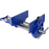 Rapid Action Woodworking Vise Quick Release Lever for Adjustments 10.5 Inch Jaw Width Made with Heavy-Duty Cast Iron--Blue