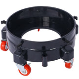 11.2 Inch Bucket Dolly Removable Rolling Bucket Easy Push 5 Roll Swivel Casters to Move 360 ​​Degree Turning for 5 Gallon Bucket Car Wash System Detalye Mas Smoother Maneuvering Black