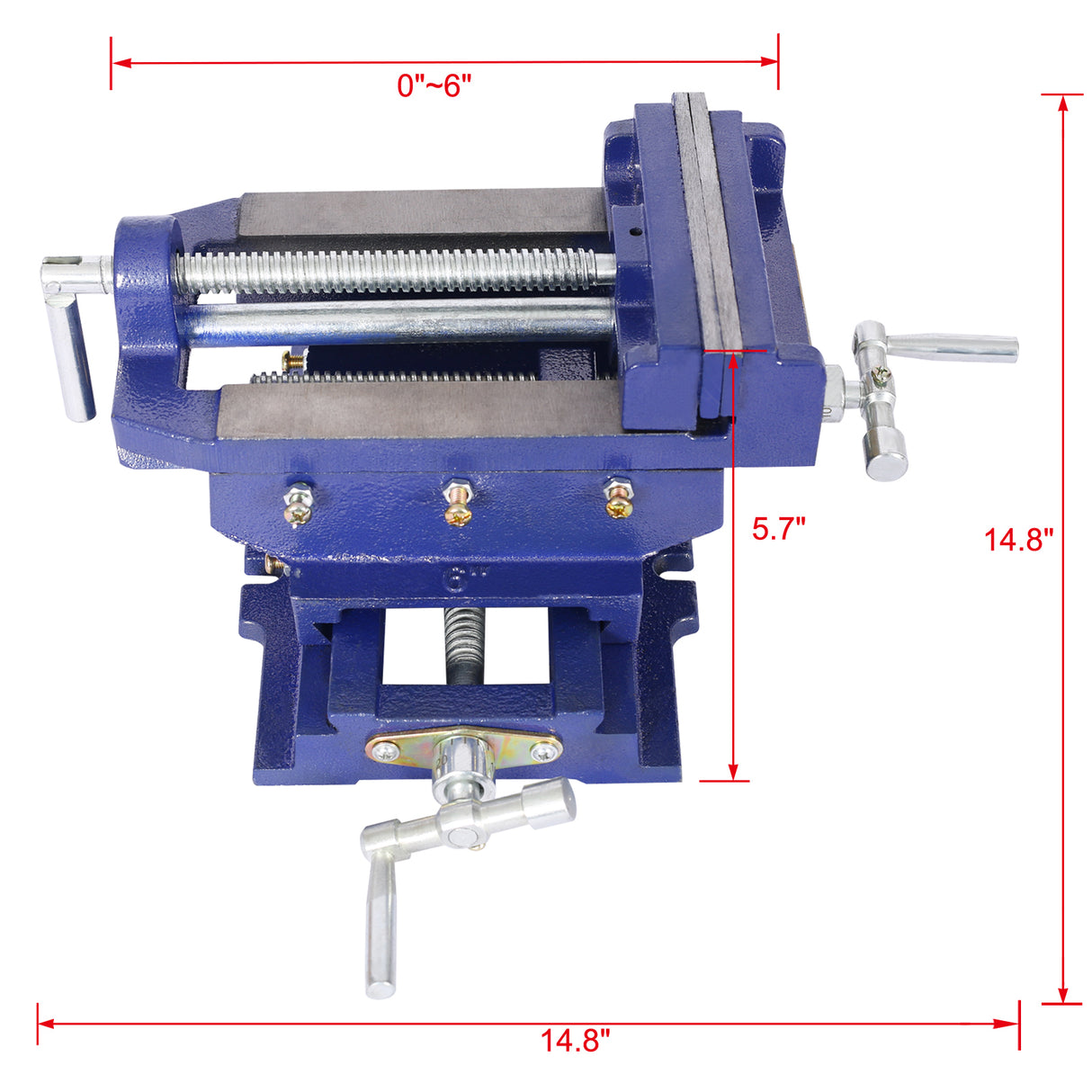 6 "Cross Slide Bankschroef Boor Druk 6 inch Metaal Frezen 2 manier X-Y Benchtop Houtbewerking Klem Machine