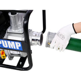 Semi Trash Water Pump 3 inch 209cc 7HP 4 Stroke OHV Engine Gas Powered 50 ft Discharge Hose 12 ft Suction Hose with Complete Fittings EPA Compliant