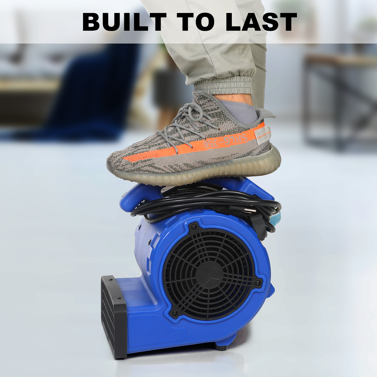 12 Inch Simple Deluxe Air Mover 305 CFM Mini Floor Blower Fan for Water Damage Blue