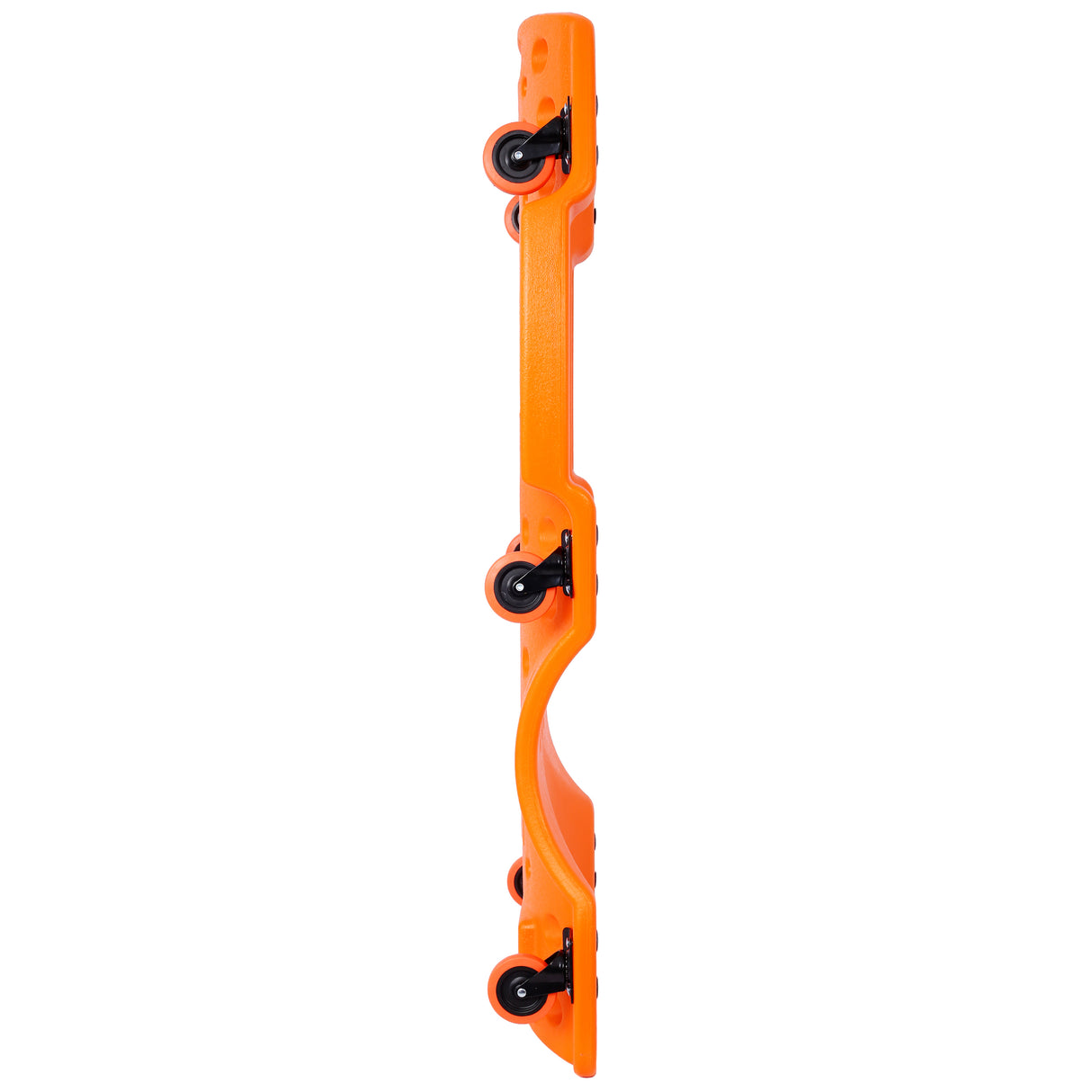 Creeper en plastique de 48 pouces, corps ergonomique moulé par soufflage en PEHD avec appui-tête rembourré et deux plateaux à outils, capacité de 440 lb, Orange