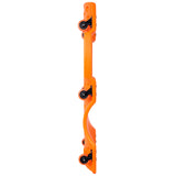 Creeper en plastique de 48 pouces, corps ergonomique moulé par soufflage en PEHD avec appui-tête rembourré et deux plateaux à outils, capacité de 440 lb, Orange