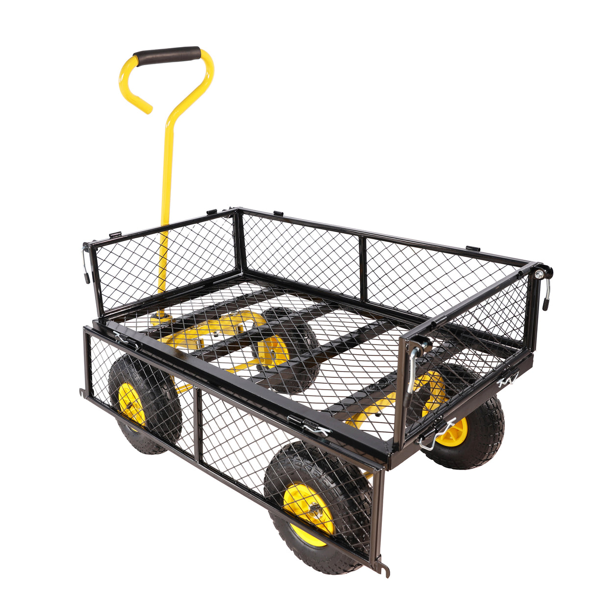 Wagon Cart Garden Trucks Transport Firewood Yellow Black