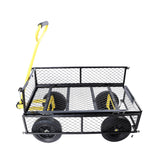 Roues solides outils chariot chariot camions de jardin Transport bois de chauffage noir jaune